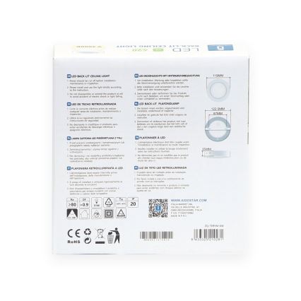 Aigostar - LED Плафон за повърхностен монтаж LED/6W/230V Ø 12,3 см 4000K бял