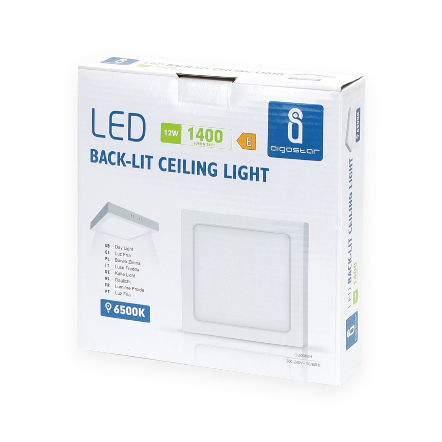 Aigostar - LED Плафониера LED/12W/230V 17,3x17,3 см 6500K бял
