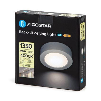 Aigostar - LED Плафониера LED/12W/230V Ø 17,4 см 4000K бял