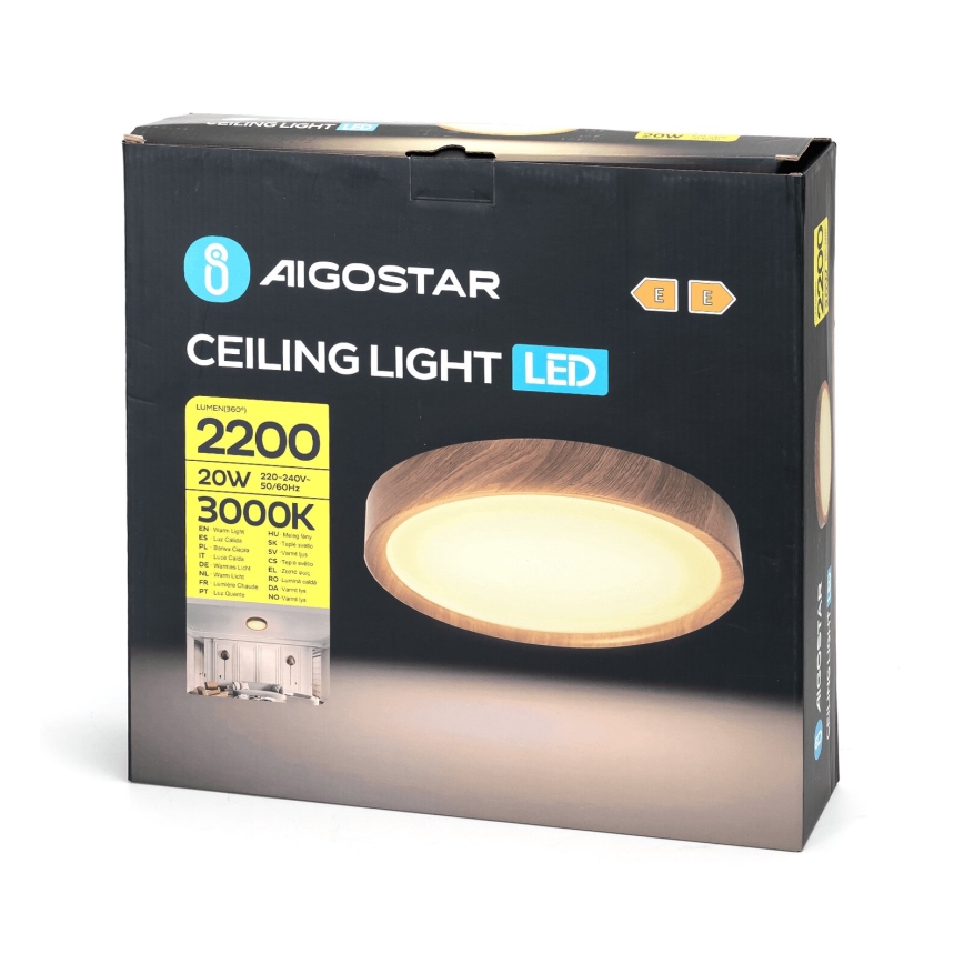 Aigostar - LED Плафониера LED/20W/230V 3000K Ø 33,7 см
