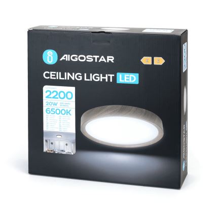 Aigostar - LED Плафониера LED/20W/230V 6500K Ø 33,7 см
