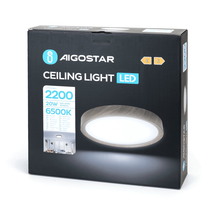 Aigostar - LED Плафониера LED/20W/230V 6500K Ø 33,7 см