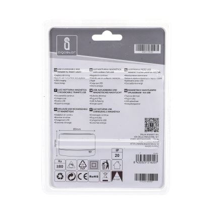 Aigostar - LED Преносима нощна лампа LED/1W/5V 3000K + USB