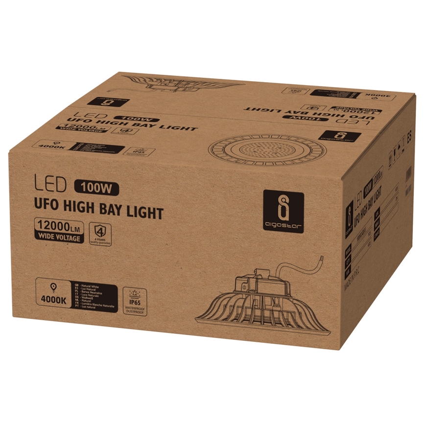 Aigostar - LED промишлено осветително тяло UFO HIGHBAY LED/100W/230V 4000K IP65