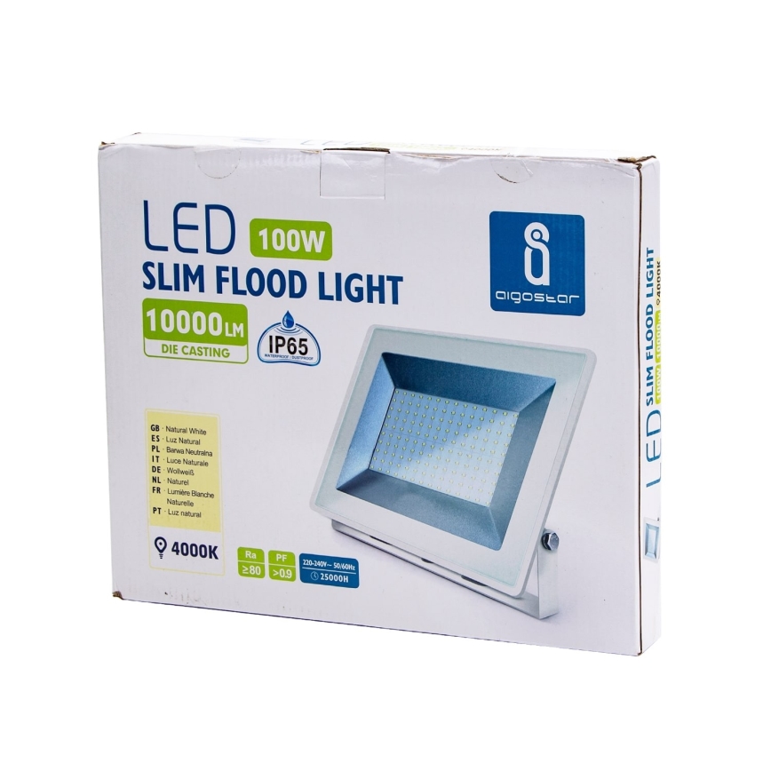 Aigostar - LED Прожектор LED/100W/230V IP65 бял