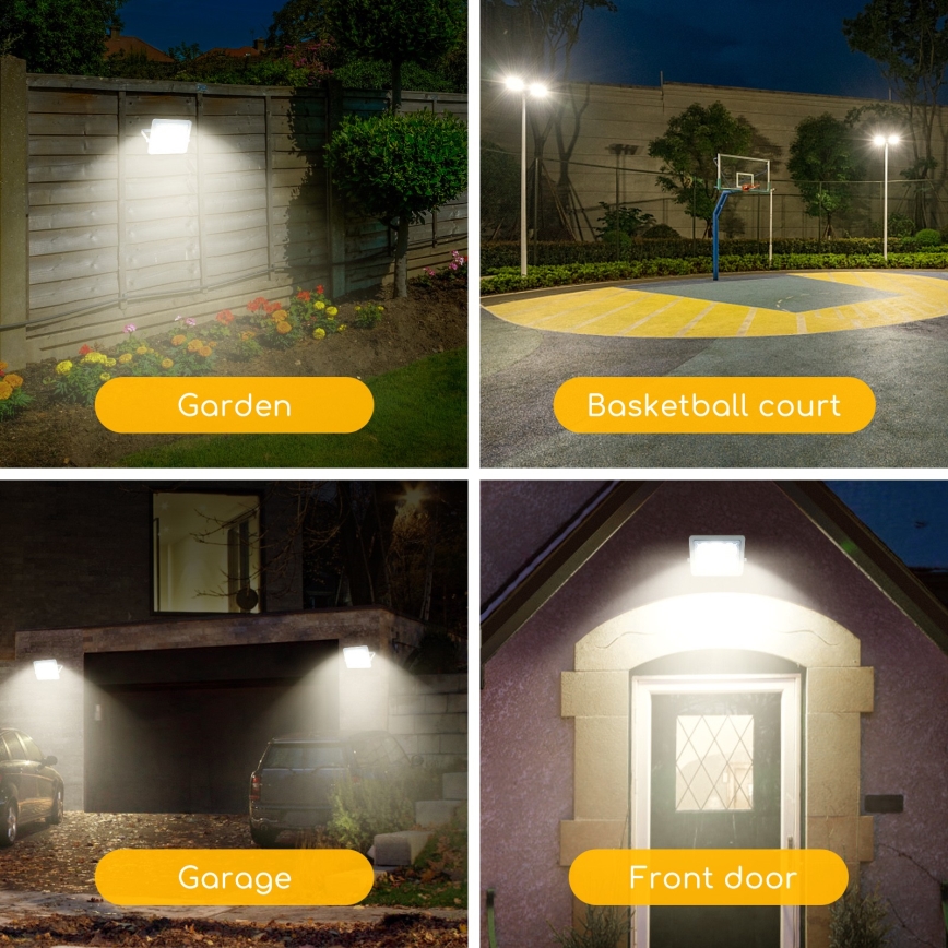 Aigostar - LED Прожектор LED/100W/230V сив 4000K IP65