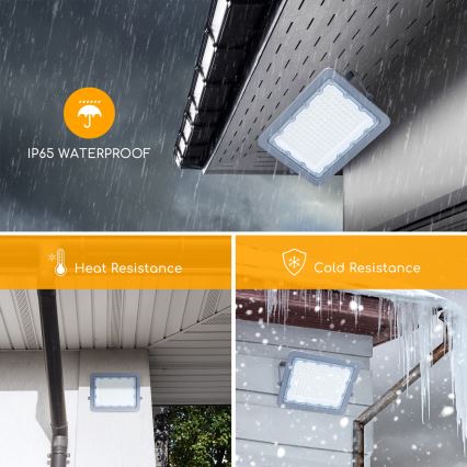 Aigostar - LED Прожектор LED/100W/230V сив 6500K IP65