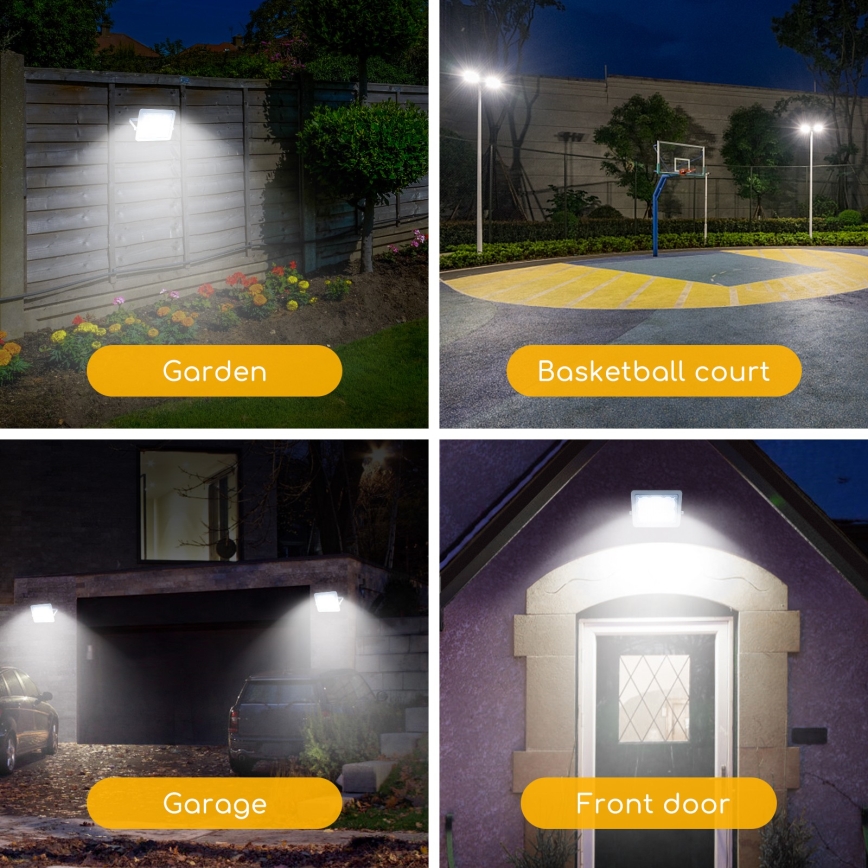 Aigostar - LED Прожектор LED/100W/230V сив 6500K IP65