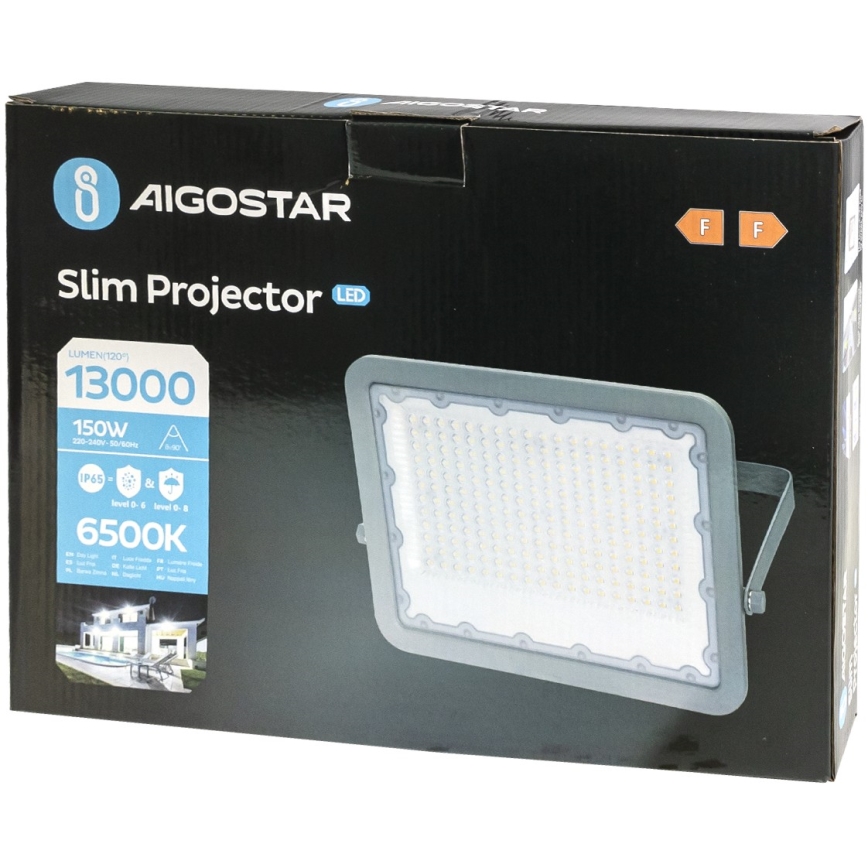 Aigostar - LED Прожектор LED/150W/230V сив 6500K IP65