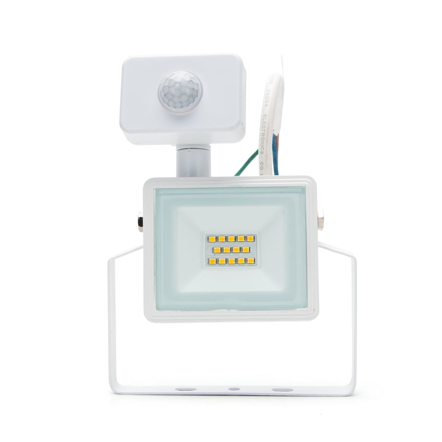 Aigostar - LED Прожектор със сензор LED/10W/230V 4000K IP65 бял