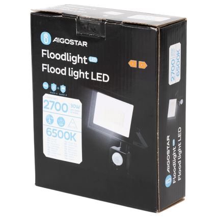 Aigostar - LED прожектор със сензор LED/30W/230V 6500K IP65