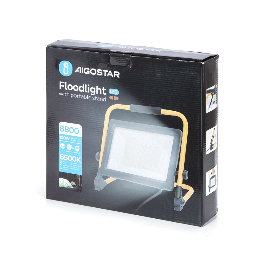 Aigostar - LED Прожектор със стойка LED/100W/230V 6500K IP65