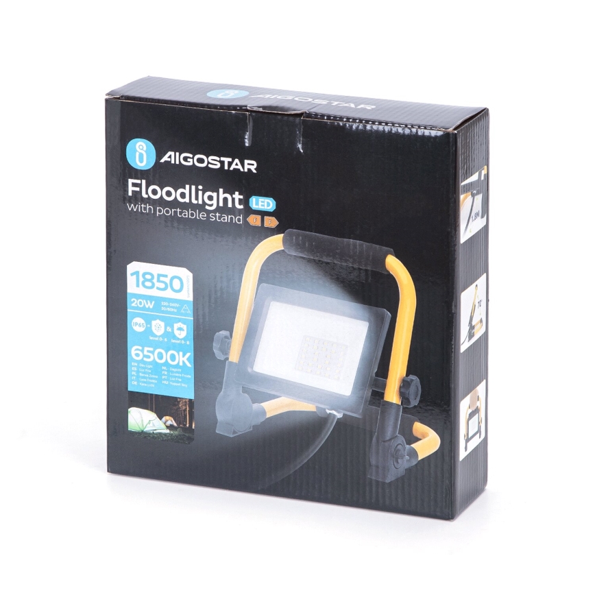 Aigostar - LED Прожектор със стойка LED/20W/230V 6500K IP65