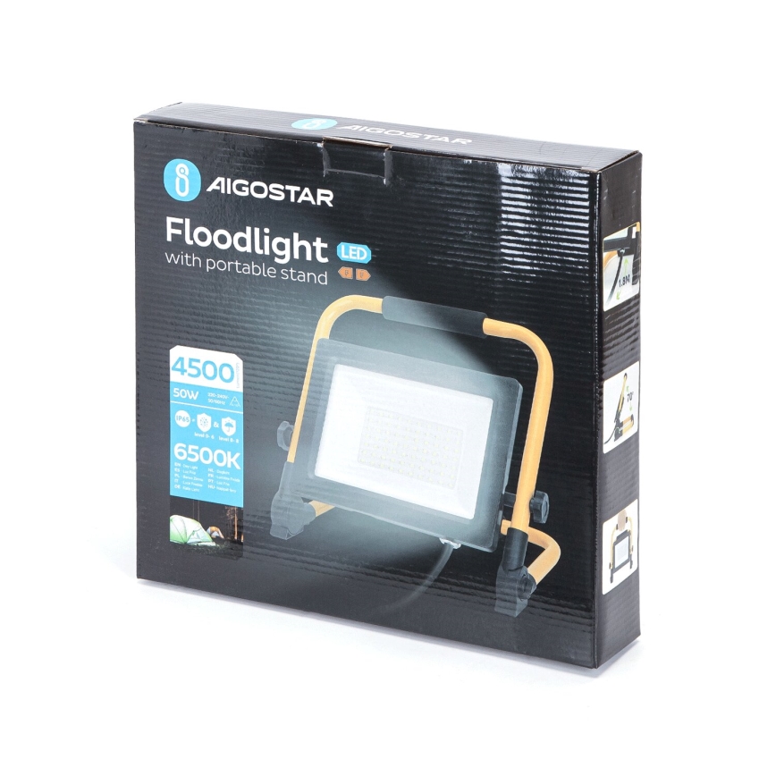 Aigostar - LED Прожектор със стойка LED/50W/230V 6500K IP65