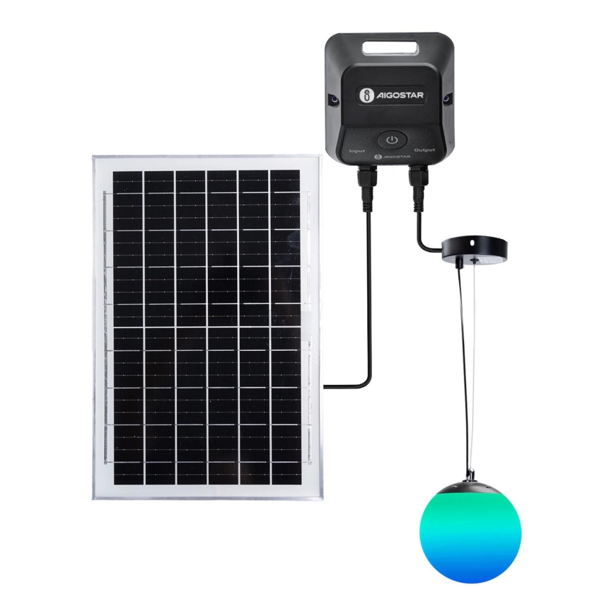 Aigostar - LED RGB Димируем соларен полилей MESH LED/35W/3,7V 8000 mAh 2700K-6500K IP65 Ø 50 см