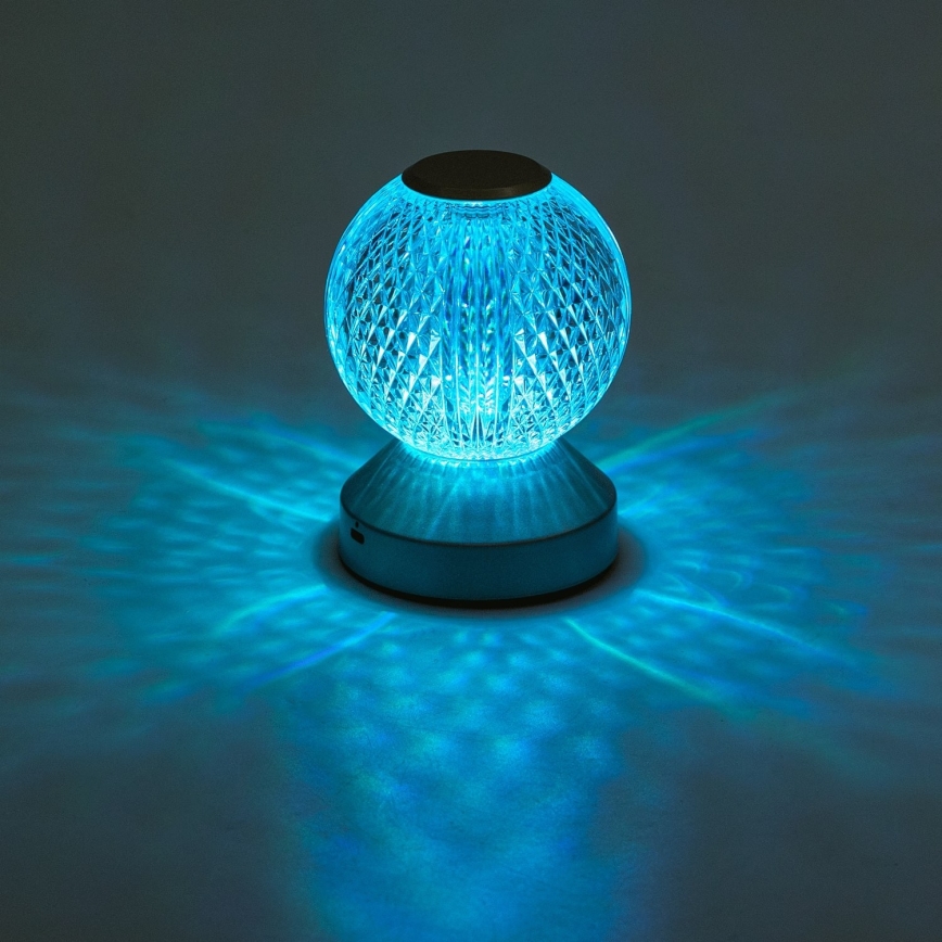 Aigostar - LED RGB Димируема акумулаторна настолна лампа LED/1W/5V 1800mAh 13,5 см + дистанционно управление