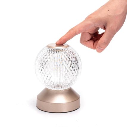Aigostar - LED RGB Димируема акумулаторна настолна лампа LED/1W/5V 1800mAh 13,5 см + дистанционно управление