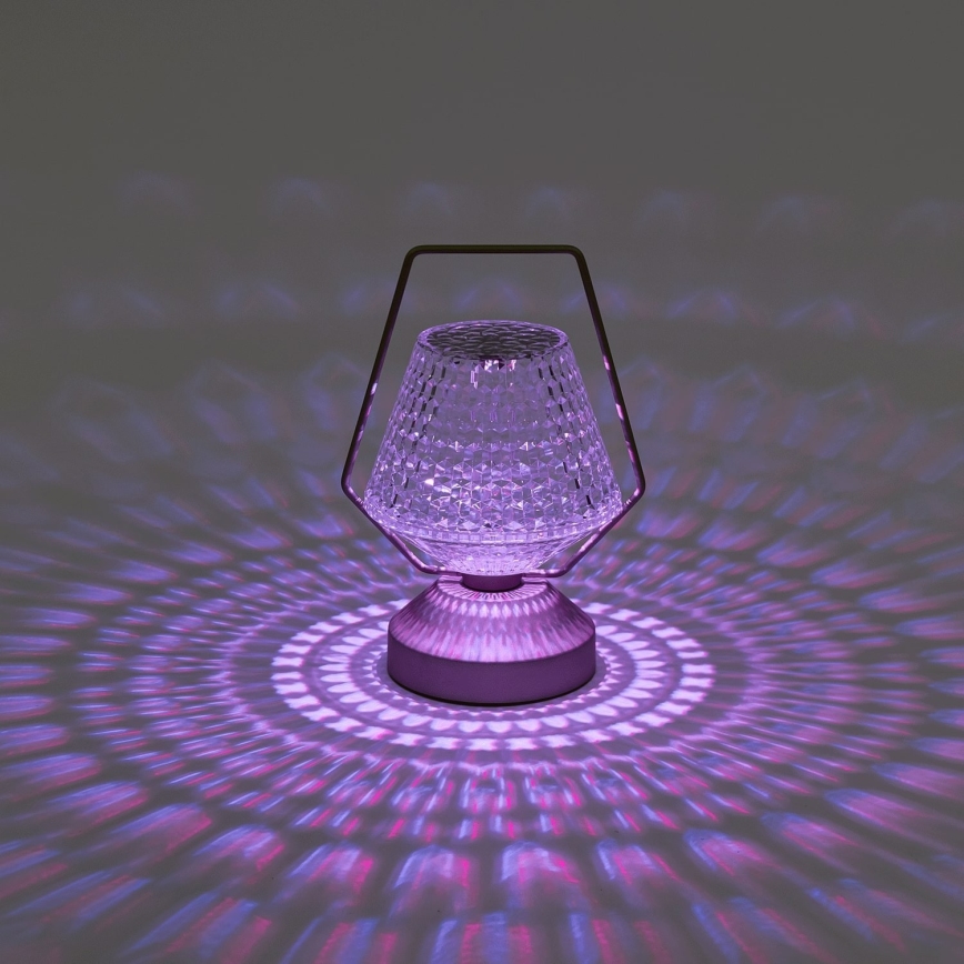 Aigostar - LED RGB Димируема акумулаторна настолна лампа LED/1W/5V 1800mAh 20 см + дистанционно управление
