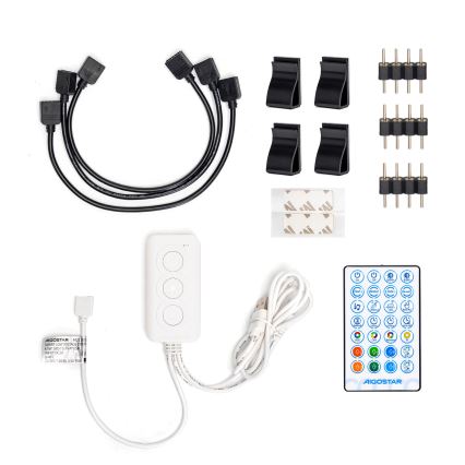 Aigostar - LED RGB Интелигентен Димируема лента 4x0,5m LED/4,5W/5V Wi-Fi + дистанционно управление