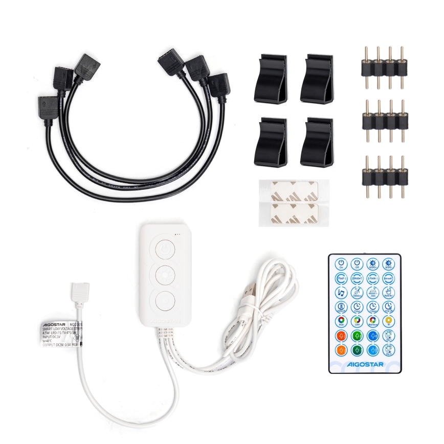 Aigostar - LED RGB Интелигентен Димируема лента 4x0,5m LED/4,5W/5V Wi-Fi + дистанционно управление