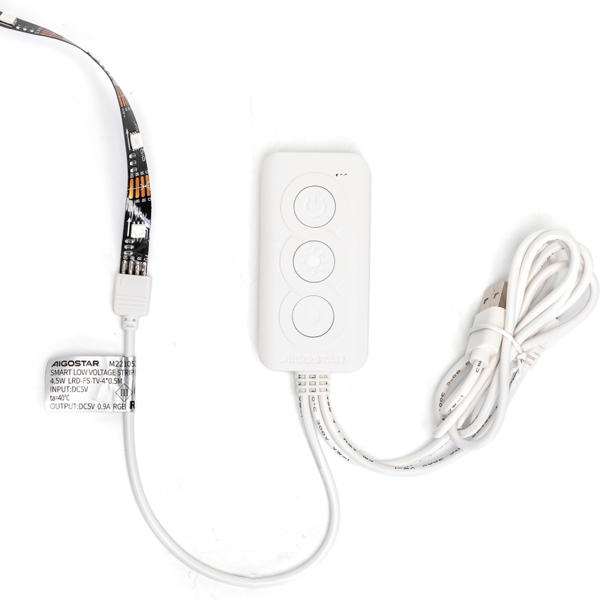 Aigostar - LED RGB Интелигентен Димируема лента 4x0,5m LED/4,5W/5V Wi-Fi + дистанционно управление