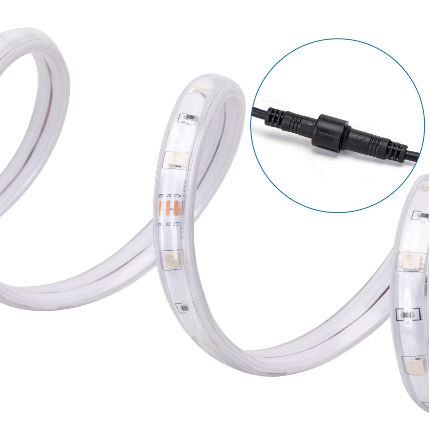 Aigostar - LED RGB Димируема соларна лента LED/5W/3,2V 5+2m IP65 + дистанционно управление