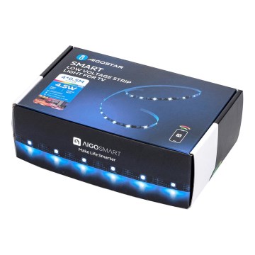 Aigostar - LED RGB Интелигентен Димируема лента 4x0,5m LED/4,5W/5V Wi-Fi + дистанционно управление