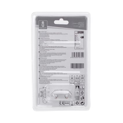 Aigostar - LED RGB Нощна лампа със сензор за здрач LED/0,5W/230V снежинка