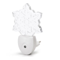 Aigostar - LED RGB Нощна лампа със сензор за здрач LED/0,5W/230V снежинка