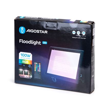 Aigostar - RGB димируем LED прожектор LED/100W/230V IP65 + дистанционно управление