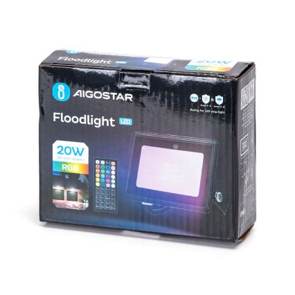 Aigostar - LED RGB Прожектор LED/20W/230V IP65 + дистанционно управление