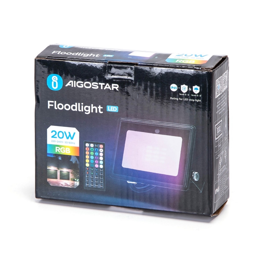 Aigostar - LED RGB Прожектор LED/20W/230V IP65 + дистанционно управление