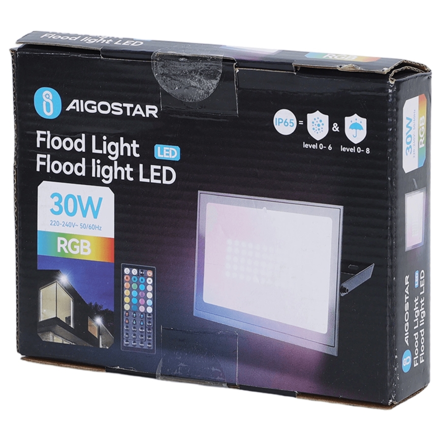 Aigostar - LED RGB прожектор LED/30W/230V IP65 + дистанционно управление