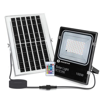 Aigostar - LED RGB регулируем соларен прожектор LED/100W/3,2V IP66 + дистанционно управление