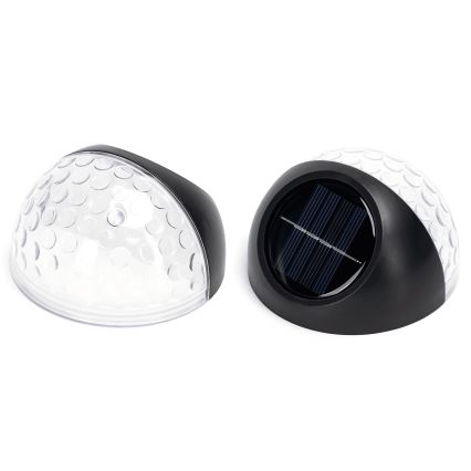 Aigostar - LED RGB Соларен аплик LED/2W/1,2V 300 mAh черен IP44