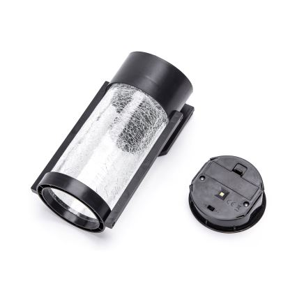 Aigostar - LED RGB Соларен аплик LED/2W/1,2V черен IP44