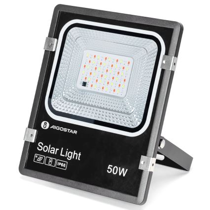 Aigostar - LED RGB регулируем соларен прожектор LED/50W/3,2V IP66 4000 mAh + дистанционно управление