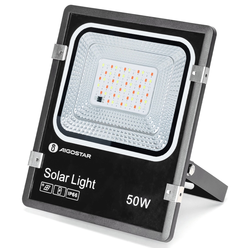 Aigostar - LED RGB регулируем соларен прожектор LED/50W/3,2V IP66 4000 mAh + дистанционно управление