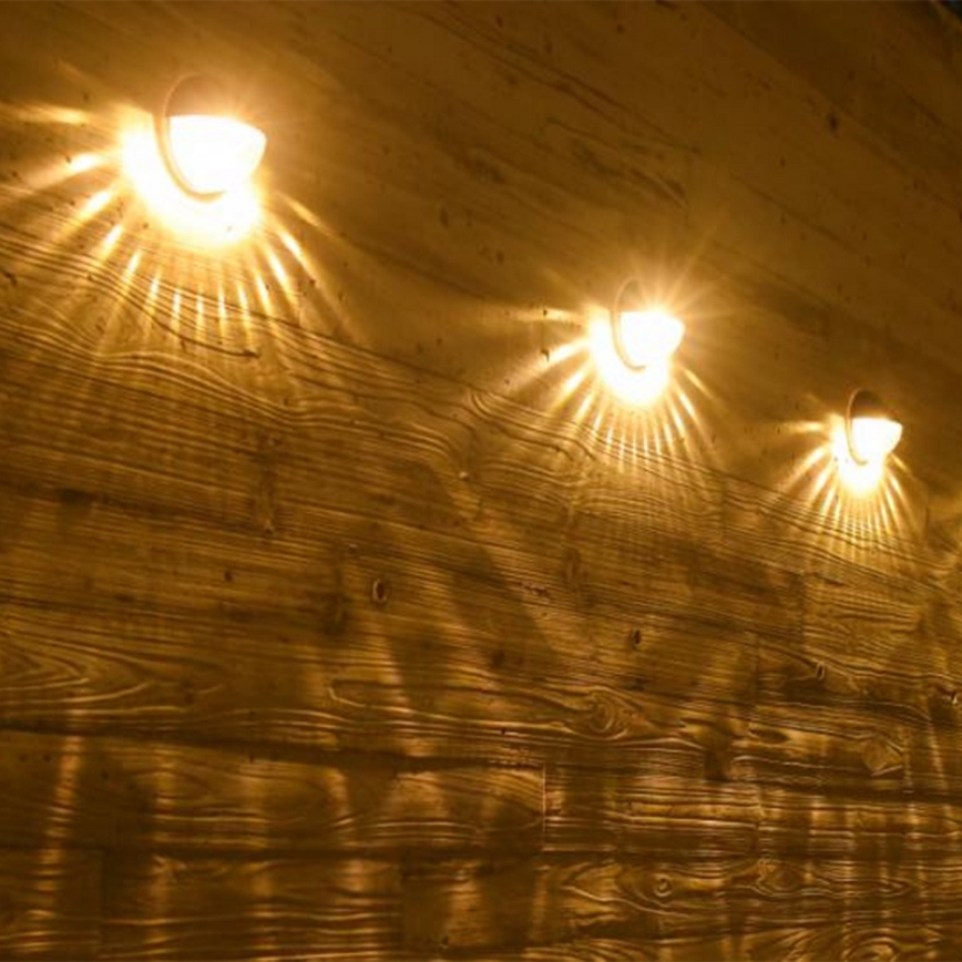 Aigostar - LED RGB Соларен стенен осветител LED/2W/1,2V 300 mAh черен IP44