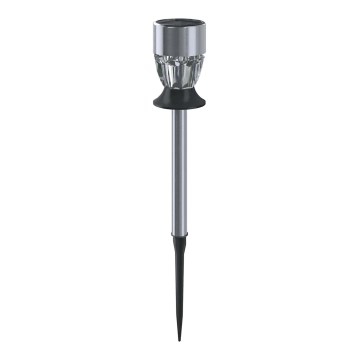 Aigostar - LED RGB Соларна лампа LED/0,006W/1,2V 35,5 см матов хром IP44