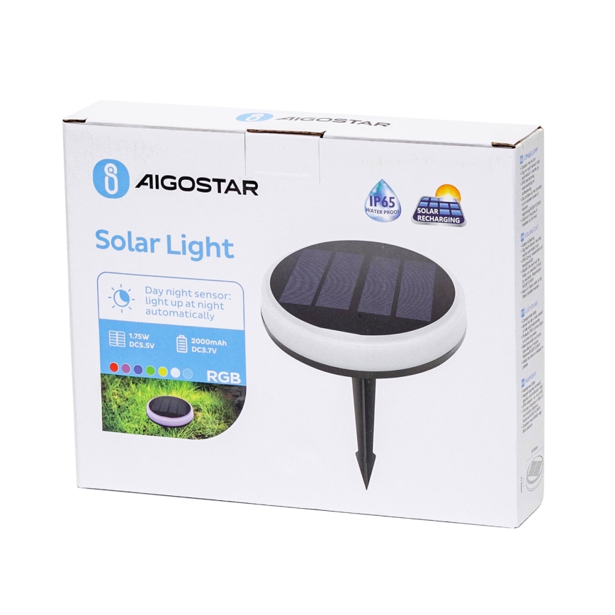 Aigostar - LED RGB Соларна лампа LED/0,6W/3,7V IP65