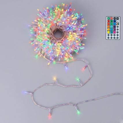Aigostar - LED RGB Външен коледен гирлянд 50xLED/7 режима 4xAA 5,3m IP44 многоцветен + дистанционно управление