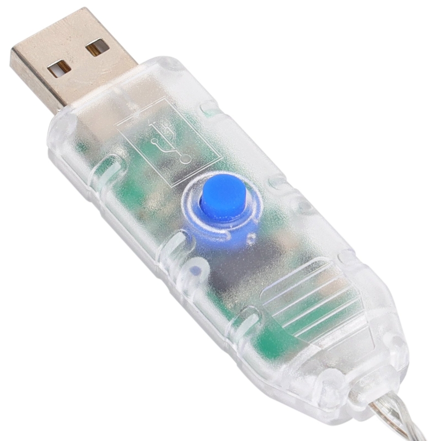 Aigostar - LED RGBIC декоративна гирлянда 25xLED/5W/USB 5 m многоцветна