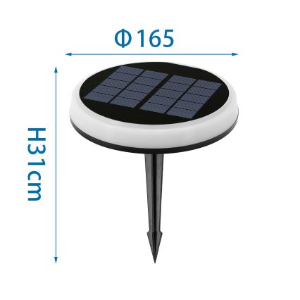 Aigostar - LED RGBIC Соларна лампа LED/0,6W/3,7V IP65