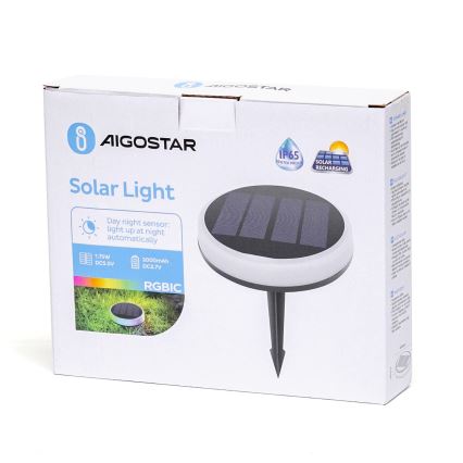 Aigostar - LED RGBIC Соларна лампа LED/0,6W/3,7V IP65