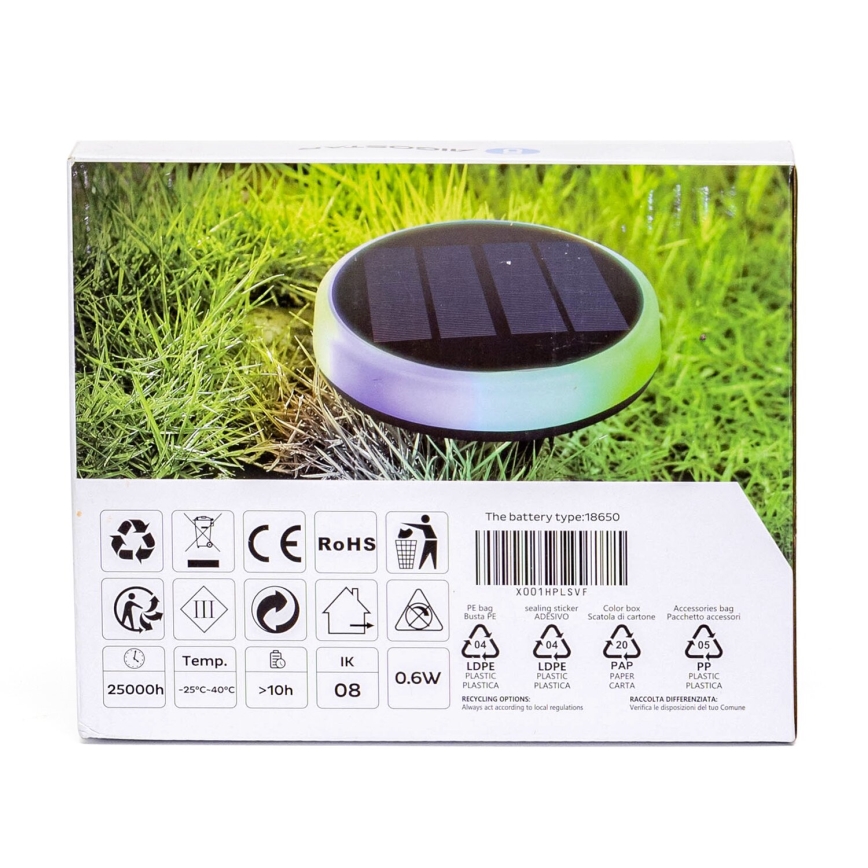 Aigostar - LED RGBIC Соларна лампа LED/0,6W/3,7V IP65