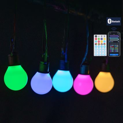 Aigostar - LED RGBICW умна външна гирлянда MESH 25xLED 5 m IP44 + дистанционно управление