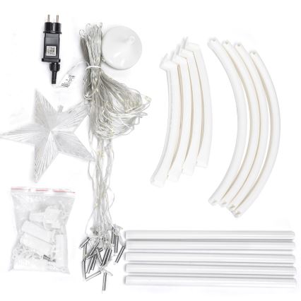 Aigostar - LED RGBICW Интелигентна външна коледна декорация MESH 165xLED/230V 1,8m IP44 + дистанционно управление