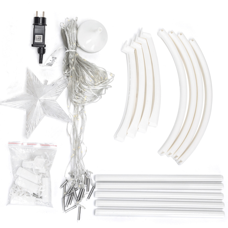 Aigostar - LED RGBICW Интелигентна външна коледна декорация MESH 165xLED/230V 1,8m IP44 + дистанционно управление