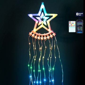 Aigostar - LED RGBICW Външна коледна украса 250xLED/230V 2,5m IP44 + с дистанционно управление